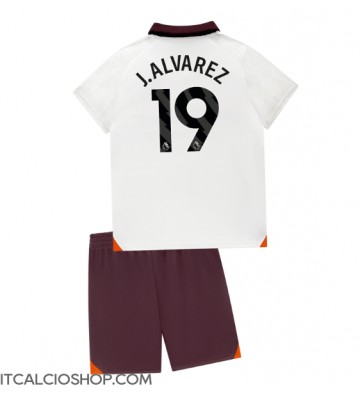 Manchester City Julian Alvarez #19 Seconda Maglia Bambino 2023-24 Manica Corta (+ Pantaloni corti)